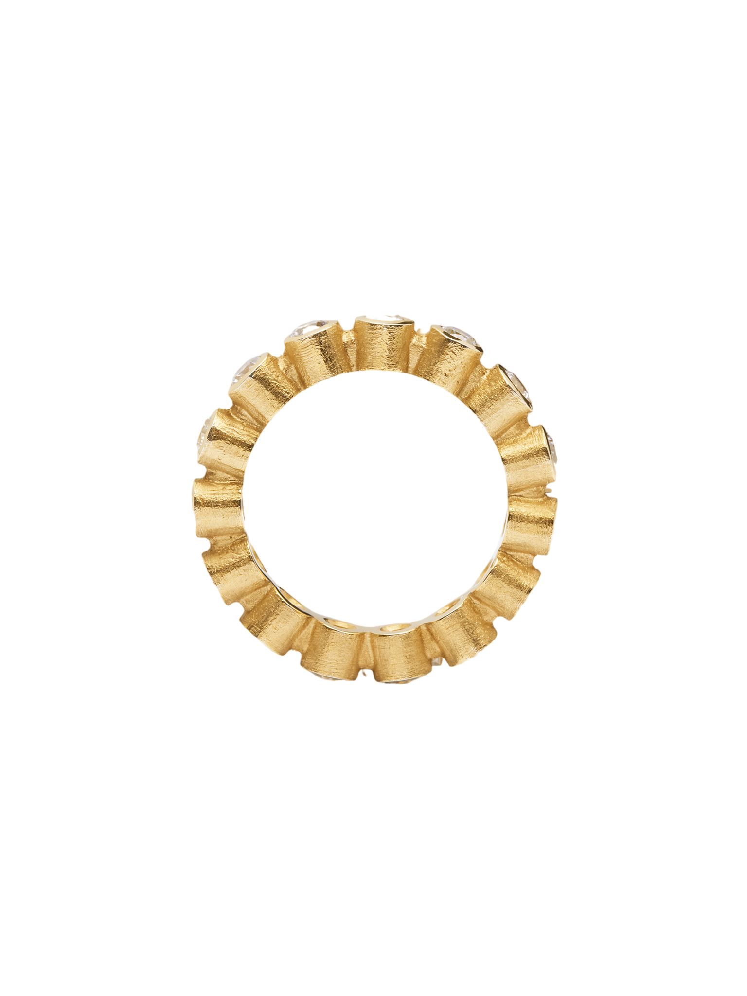 Ringo full eternity ring in 18k yellow gold with 1,50ct diamonds